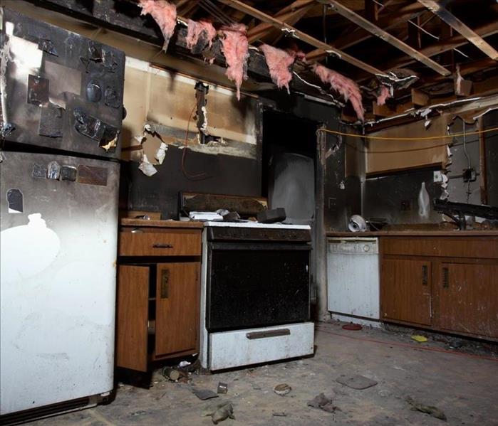 Fire damage in a State College Kitchen